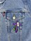 Purple Cross, White Lilies, Flowers, Embroidered, Iron on Patch